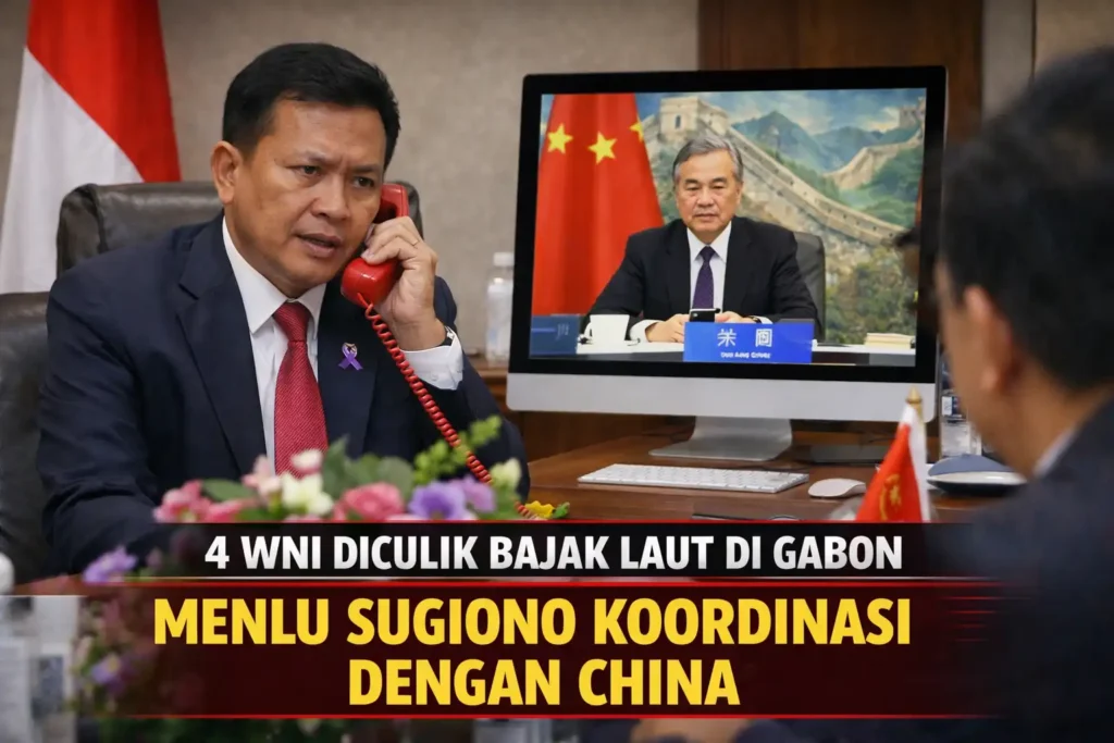 4 WNI Diculik Bajak Laut di Gabon, Menlu Sugiono Koordinasi dengan China