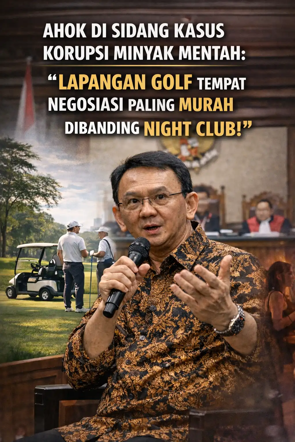Read more about the article Ahok di Sidang Kasus Korupsi Minyak Mentah: Lapangan Golf Disebut Tempat Negosiasi Paling Murah Dibanding Night Club