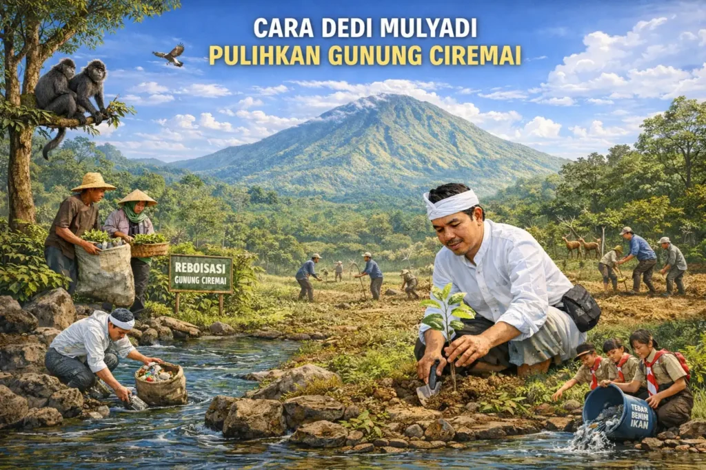 Cara Dedi Mulyadi Pulihkan Gunung Ciremai