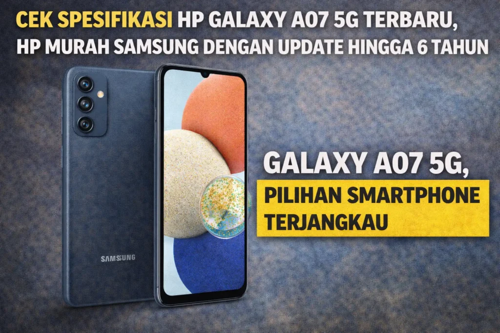 Cek Spesifikasi HP Galaxy A07 5G Terbaru, HP Murah Samsung dengan Update hingga 6 Tahun Galaxy A07 5G, Pilihan Smartphone Terjangkau