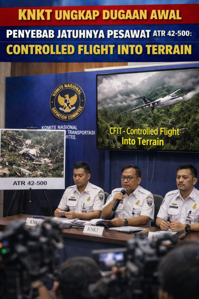 KNKT Ungkap Dugaan Awal Penyebab Jatuhnya Pesawat ATR 42-500