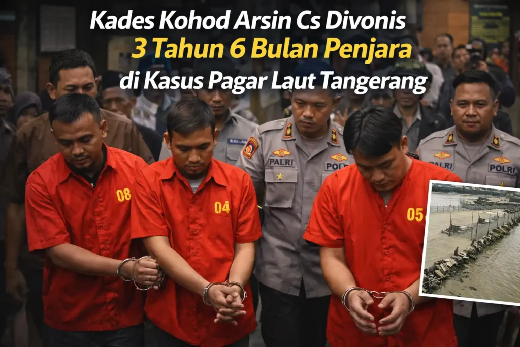 Kades Kohod Arsin Cs Divonis 3 Tahun 6 Bulan Penjara di Kasus Pagar Laut Tangerang