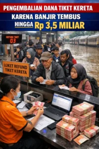 Read more about the article Pengembalian Dana Tiket Kereta karena Banjir Tembus Hingga Rp 3,5 Miliar