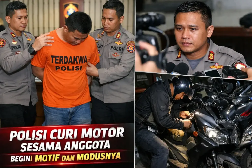 Polisi Curi Motor Sesama Anggota, Begini Motif dan Modusnya