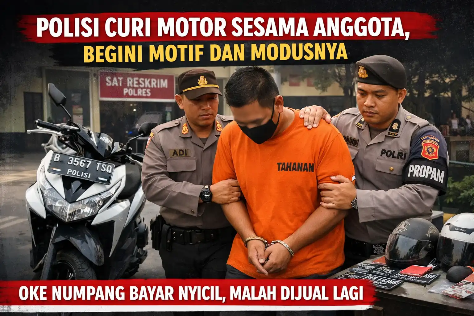 You are currently viewing Polisi Mencuri Motor Sesama Anggota, Beginilah Motif dan Modusnya
