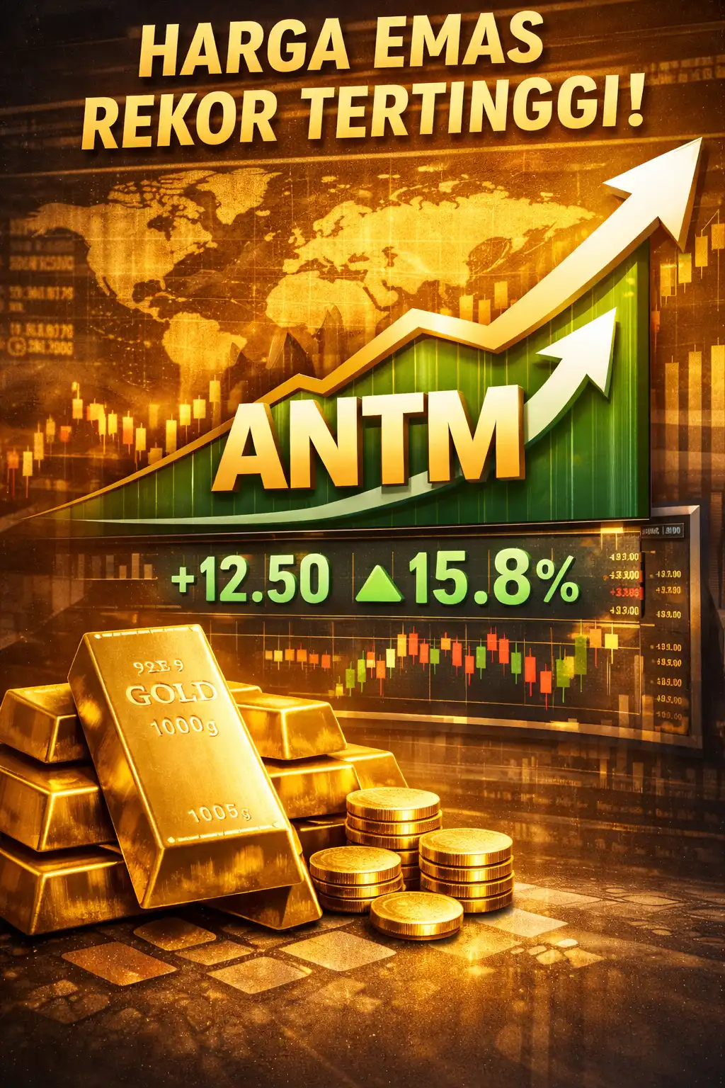 Read more about the article Saham ANTM Terbang saat Harga Emas Cetak Rekor Lagi