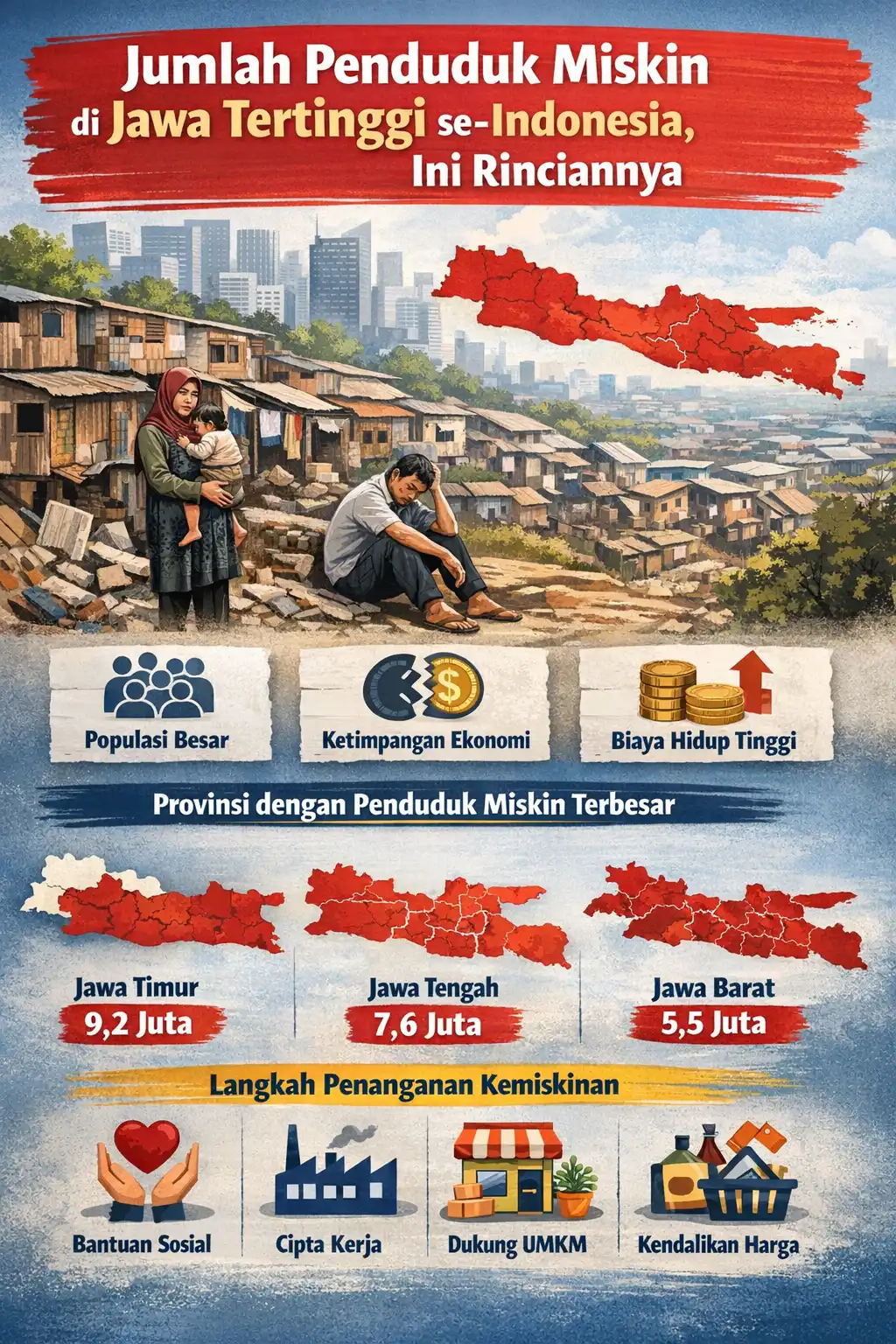 Read more about the article Jumlah Penduduk Miskin di Pulau Jawa Tertinggi se-Indonesia, Ini Adalah Rinciannya